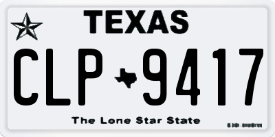 TX license plate CLP9417
