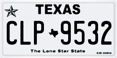 TX license plate CLP9532