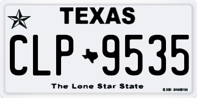 TX license plate CLP9535