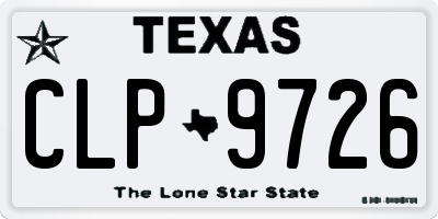 TX license plate CLP9726