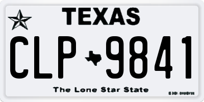TX license plate CLP9841