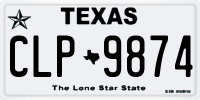 TX license plate CLP9874