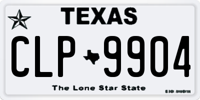 TX license plate CLP9904