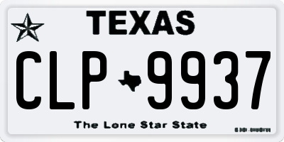 TX license plate CLP9937