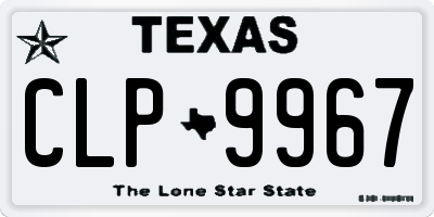TX license plate CLP9967
