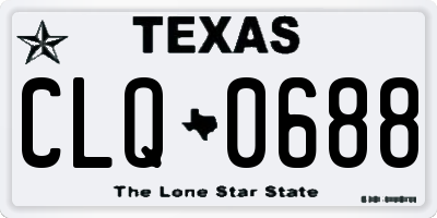 TX license plate CLQ0688