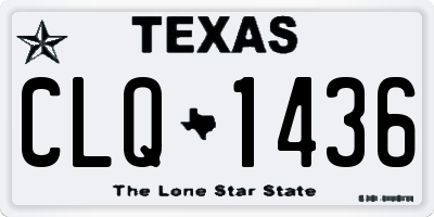 TX license plate CLQ1436
