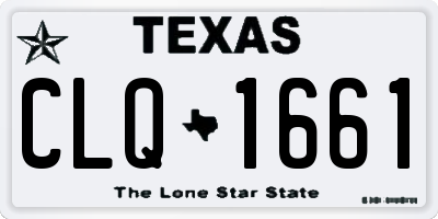 TX license plate CLQ1661