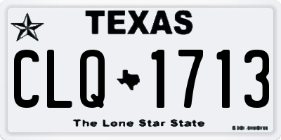 TX license plate CLQ1713