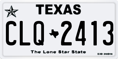 TX license plate CLQ2413