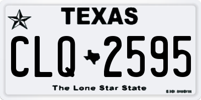 TX license plate CLQ2595