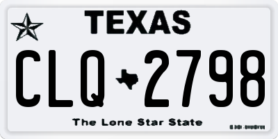 TX license plate CLQ2798