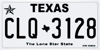 TX license plate CLQ3128