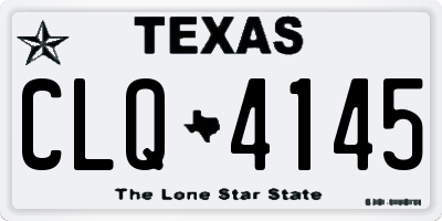 TX license plate CLQ4145