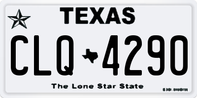 TX license plate CLQ4290