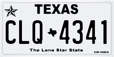 TX license plate CLQ4341