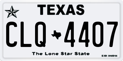 TX license plate CLQ4407