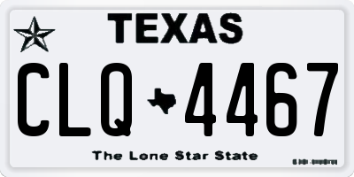 TX license plate CLQ4467