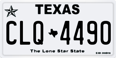 TX license plate CLQ4490