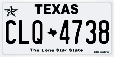 TX license plate CLQ4738