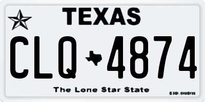 TX license plate CLQ4874