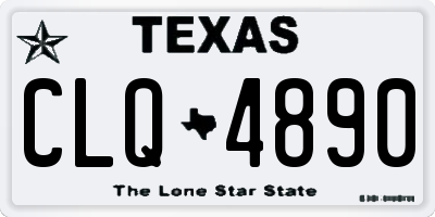 TX license plate CLQ4890