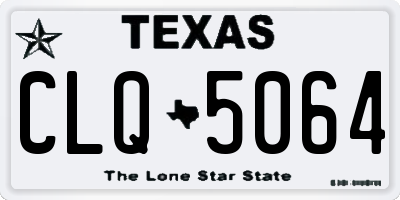 TX license plate CLQ5064
