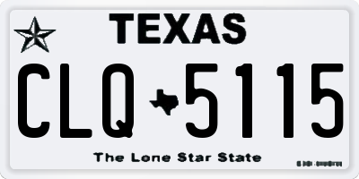 TX license plate CLQ5115