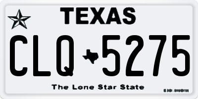 TX license plate CLQ5275