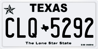 TX license plate CLQ5292