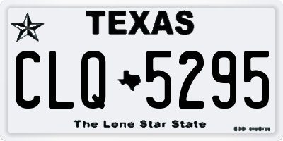 TX license plate CLQ5295