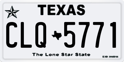 TX license plate CLQ5771