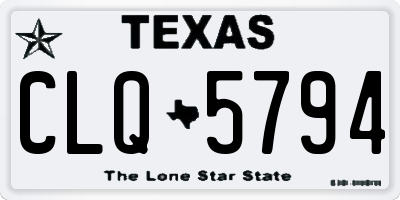 TX license plate CLQ5794