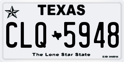 TX license plate CLQ5948