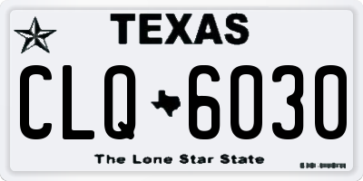 TX license plate CLQ6030