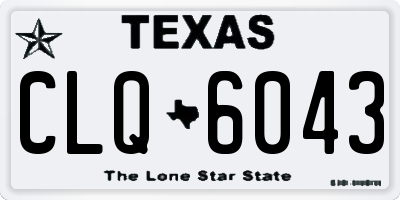 TX license plate CLQ6043