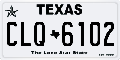 TX license plate CLQ6102