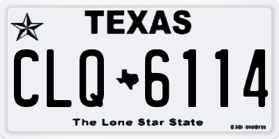 TX license plate CLQ6114