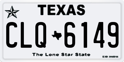 TX license plate CLQ6149
