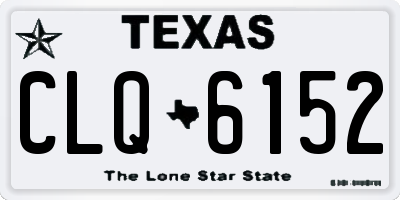 TX license plate CLQ6152