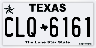 TX license plate CLQ6161
