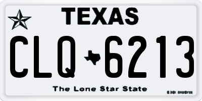 TX license plate CLQ6213
