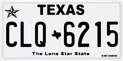 TX license plate CLQ6215