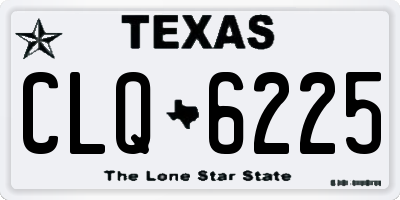 TX license plate CLQ6225