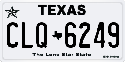 TX license plate CLQ6249