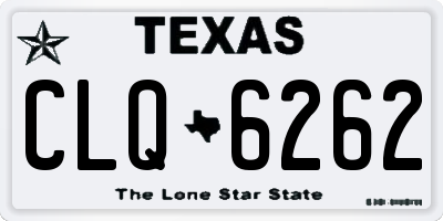 TX license plate CLQ6262