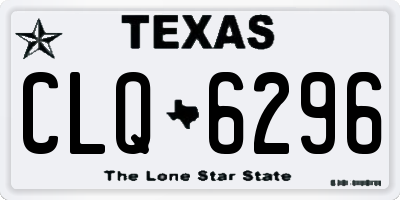 TX license plate CLQ6296