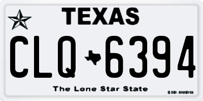 TX license plate CLQ6394