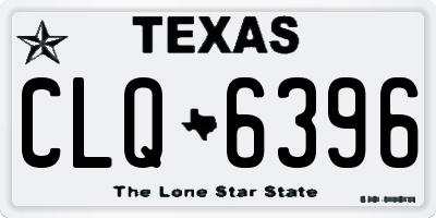 TX license plate CLQ6396