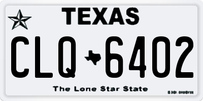 TX license plate CLQ6402